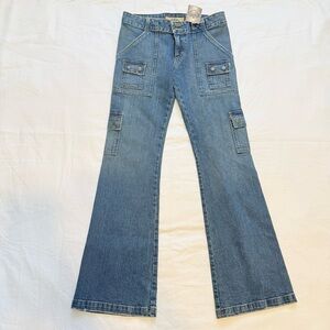Valley Low Rise Flared Leg Cargo Jeans Size 34